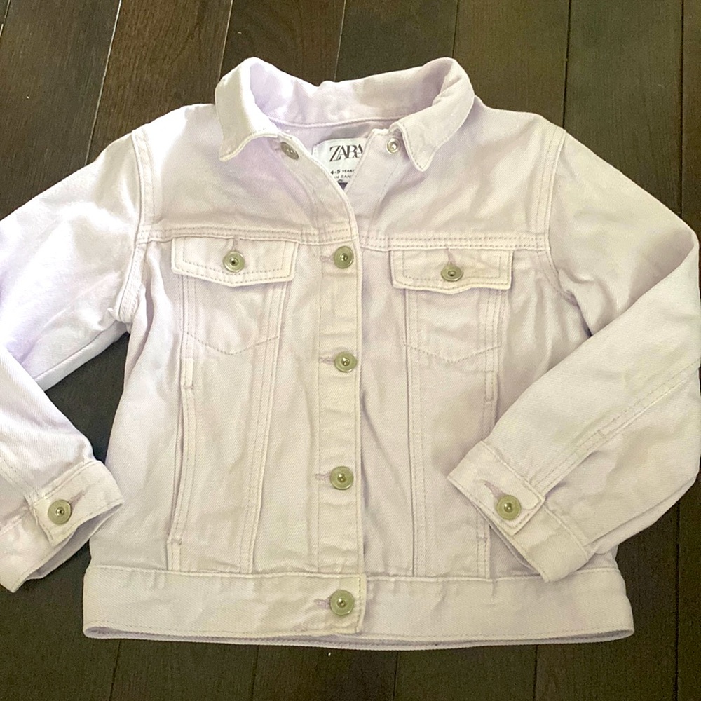 Zara girls jean denim jacket. Size 4-5